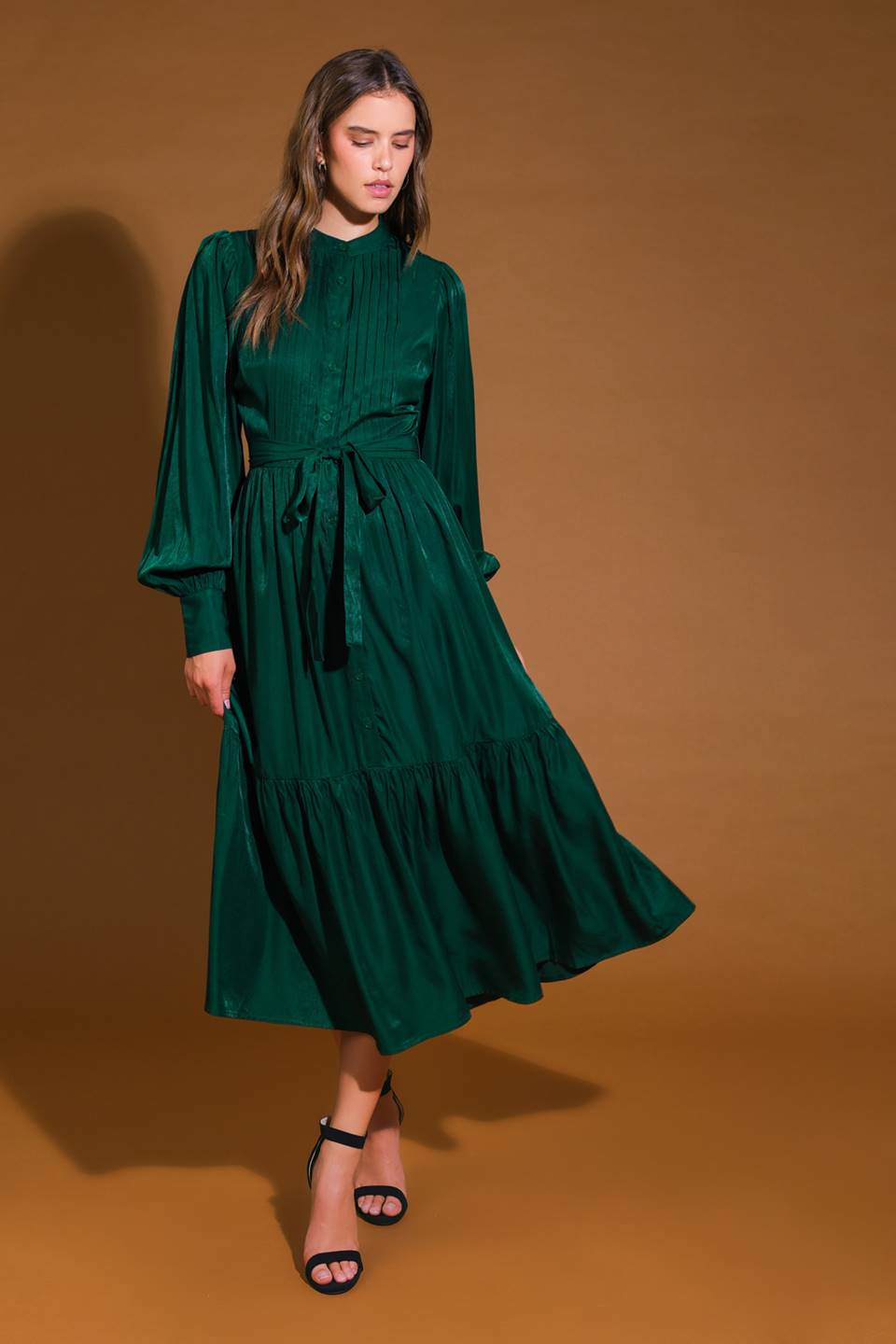 ETHEREAL GRACE WOVEN MIDI DRESS Flying Tomato